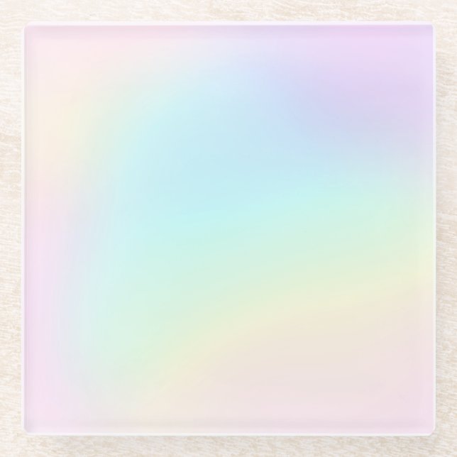 Pastel Rainbow Prismatic Lesbian Wedding Glasuntersetzer (Vorderseite)
