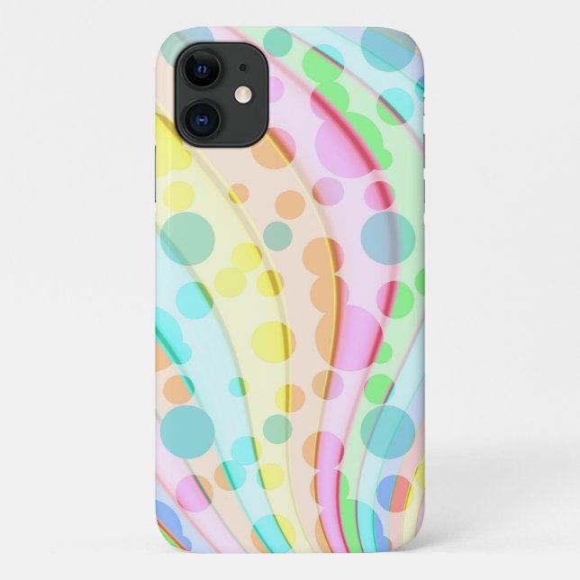 Pastel-Rainbow-Ribbons und Blasen Case-Mate iPhone Hülle (Rückseite)