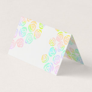 Pastel Rainbow-Rose Hochzeit von Platzkarten
