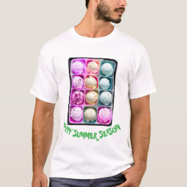 Pastel Rainbow Scoop Ice Creme T-Shirt