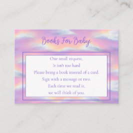 Pastel Rainbow Sky Baby Dusche Begleitkarte