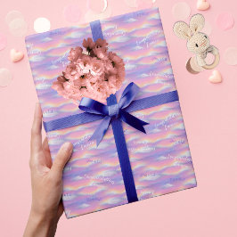 Pastel Rainbow Sky Baby Dusche Geschenkpapier