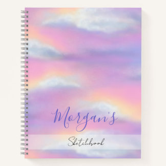 Pastel Rainbow Sky Custom Sketchbook Notizbuch