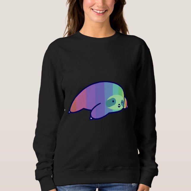 Pastel Rainbow Sloth Sweatshirt (Vorderseite)
