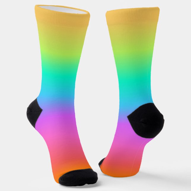 Pastel Rainbow Socken (Gewinkelt)