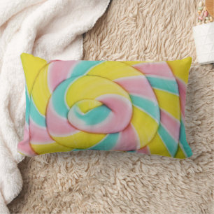 Pastel Rainbow Spiral Candy Foto Lendenkissen