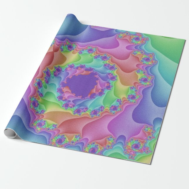 Pastel Rainbow Spiral Geschenkpapier (Ungerollt)