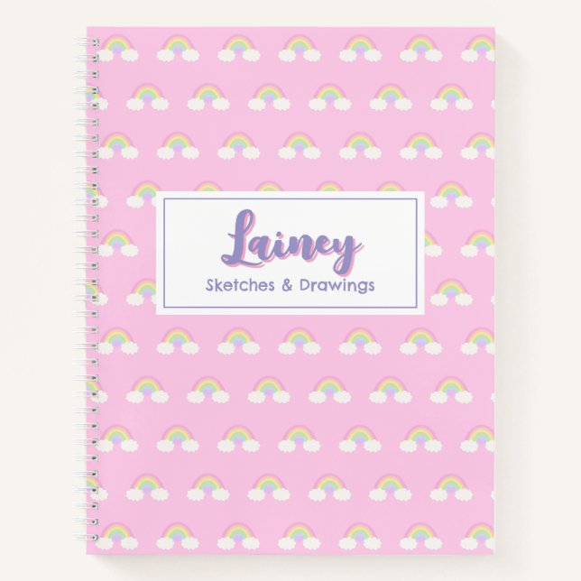 Pastel Rainbow Spiral Notebook Notizbuch (Vorderseite)