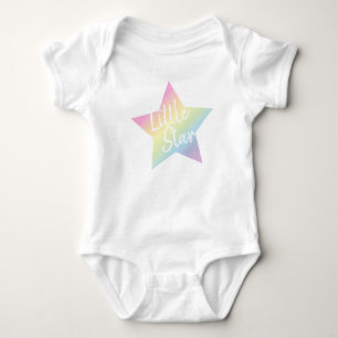 Pastel Rainbow Stars Kinderdusche einfach modern Baby Strampler