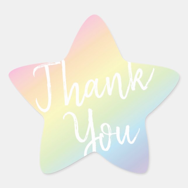 Pastel Rainbow Stars Kinderdusche einfach modern Stern-Aufkleber (Vorderseite)