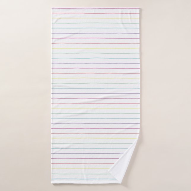 Pastel Rainbow Strick Badetuch Badehandtuch (Badehandtuch)
