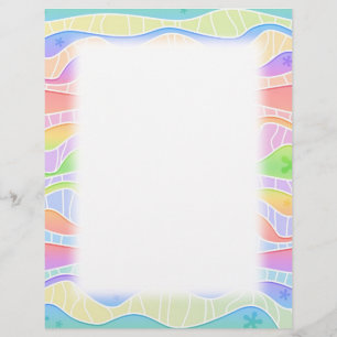 PASTEL RAINBOW STRIPES FLYER individuell anpassbar