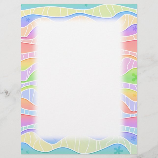 PASTEL RAINBOW STRIPES FLYER individuell anpassbar (Vorne)