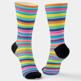 Pastel Rainbow Stripes Socken