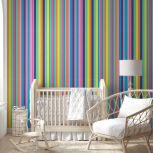 Pastel Rainbow Stripes Tapete