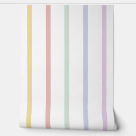 Pastel Rainbow Stripes Tapete