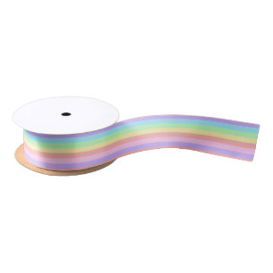 Pastel Rainbow Striping Rainbowcore Decora Kei Satinband
