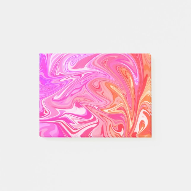 Pastel Rainbow Swirl Post-it Klebezettel (Vorderseite)