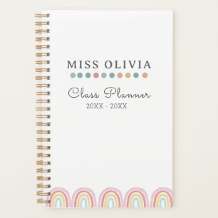 Pastel Rainbow Teacher Planner   Benutzerdefiniert Planer