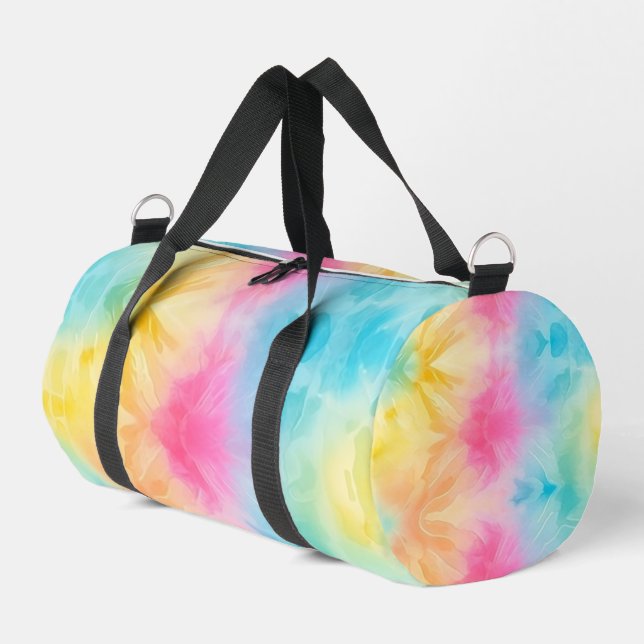Pastel Rainbow Tie Dye Girls Gear bag Duffle Bag (Linke Seite)
