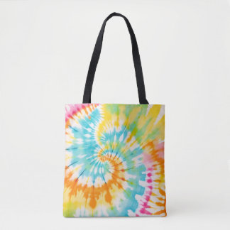 Pastel Rainbow Tie Dye Spiral Pattern