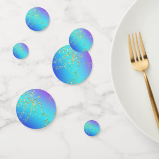Pastel Rainbow und Gold Glitzer Stars Konfetti