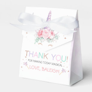 Pastel Rainbow Unicorn Birthday Favor Box Geschenkschachtel