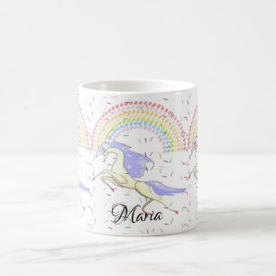 Pastel Rainbow Unicorn Tasse