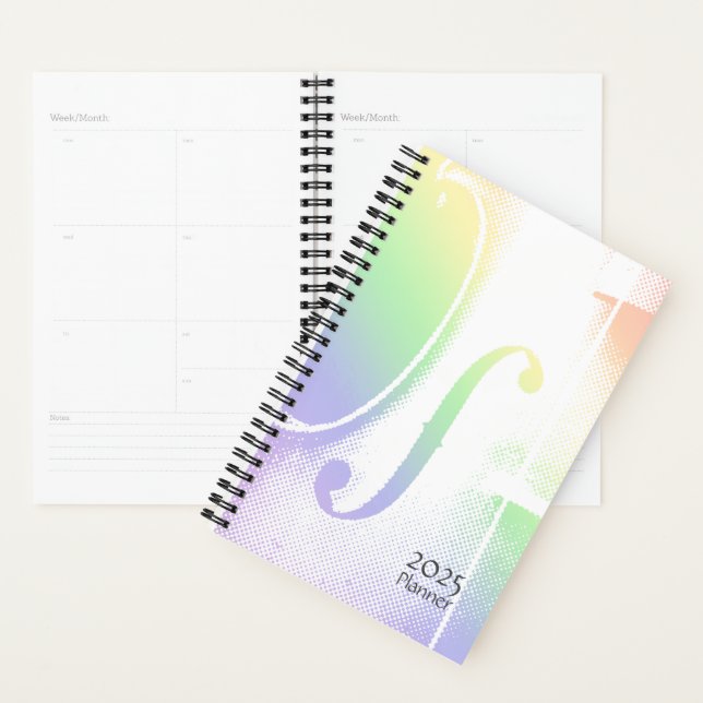 Pastel Rainbow Violin Planer (Anzeige)