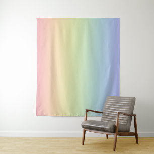 Pastel Rainbow Wandteppich