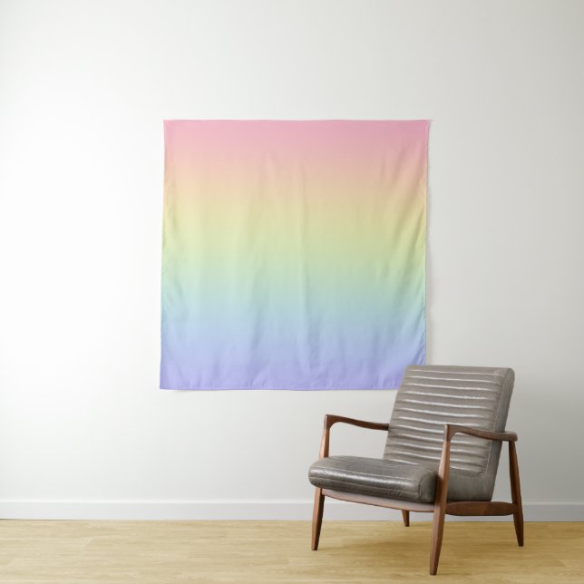 Pastel Rainbow Wandteppich (Beispiel)