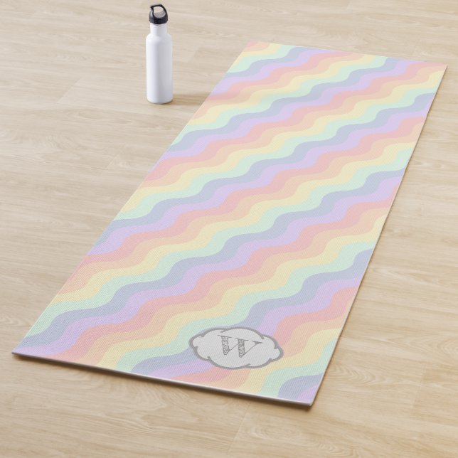 Pastel Rainbow Waves Yoga Mat Yogamatte (Beispiel)