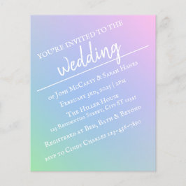 Pastel Rainbow Wedding Flyer
