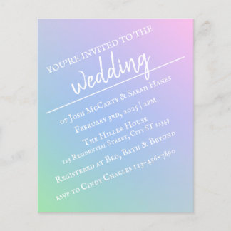 Pastel Rainbow Wedding Flyer