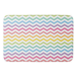 Pastel Rainbow Zickzack Muster Badematte