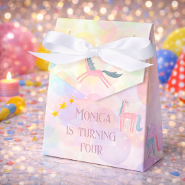 Pastel Regenbogen Aquarellfarbe Einhorn Kindergebu Geschenkschachtel