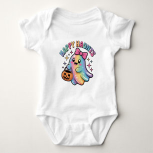 Pastel-Regenbogen-Geister-T-Shirt – Kawaii-Hallowe Baby Strampler