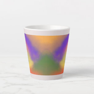 "Pastel Regenbogen-Latte-Mug – Bunt und Stylisch D Milchtasse