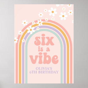 Pastel Regenbogen Retro Six ist eine Stimmung 6. G Poster