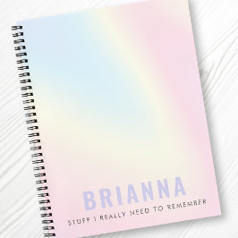 Pastel Regenbogen trendy modernes minimalistisches Notizbuch