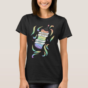 Pastel Regenbogenhaar Pflege Cartoon Dye Flasche T-Shirt