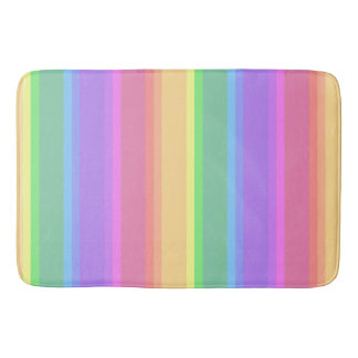 Pastel-Regenbogenstreifen Badematte