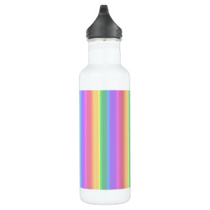 Pastel-Regenbogenstreifen Edelstahlflasche
