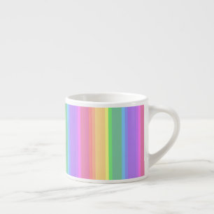 Pastel-Regenbogenstreifen Espressotasse