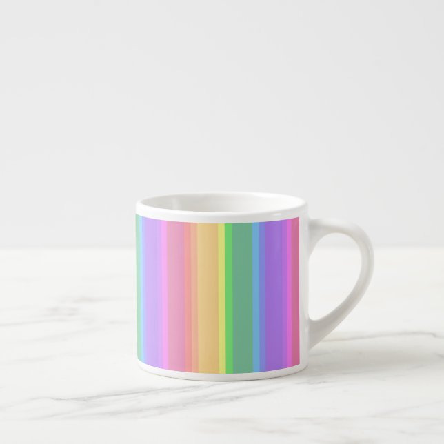 Pastel-Regenbogenstreifen Espressotasse (Rechts)