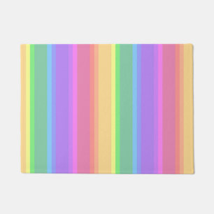 Pastel-Regenbogenstreifen Fußmatte