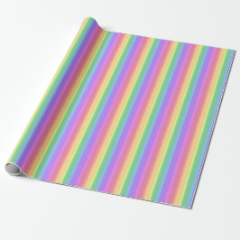 Pastel-Regenbogenstreifen Geschenkpapier