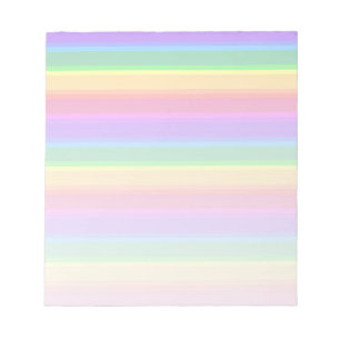 Pastel-Regenbogenstreifen Notizblock