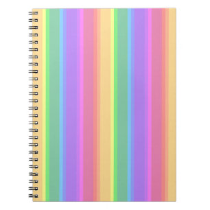 Pastel-Regenbogenstreifen Notizblock