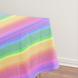 Pastel-Regenbogenstreifen Tischdecke